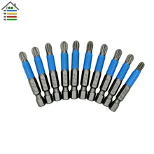 New 10pc PZ3 Screwdriver Bit Set Hex Magnetic Anti Slip Phillips Electric Length 50mm DIY Power Tool Accessories