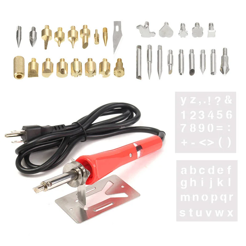 

37pc Wood Burning Pen with Extra Tips Craft and Hobby Kit Great for Woodworking Soldering Pyrography Tool