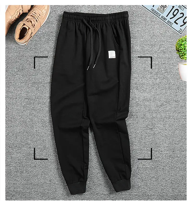 golf pants Men's Sweatpants Spring Harem Pants Male Plus Size Cotton Sports Trousers Jogger Bodybuilding Pencil Pants Fitness GYMS 2019 gray sweatpants Sweatpants