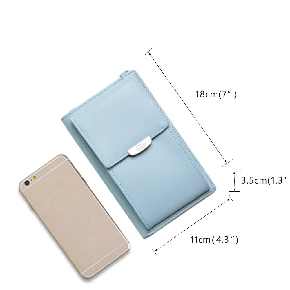  Tinkin PU Leather Multifunction Women Shoulder Bag Fashon Candy Color Cell Phone Bag - 32868211137