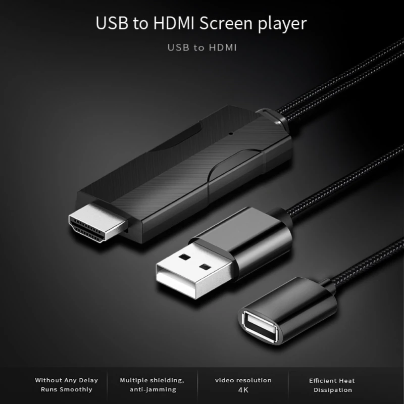 LD15-D 4 K Высокое разрешение Plug-and-play разъем адаптера USB к HDMI проводной экранный преобразователь Lightning для устройства на базе Android