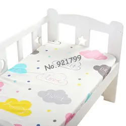 100% хлопок мультфильм детские кроватки оборудованная лист мягкие детские кровати матрас Обложка протектор новорожденный постельные