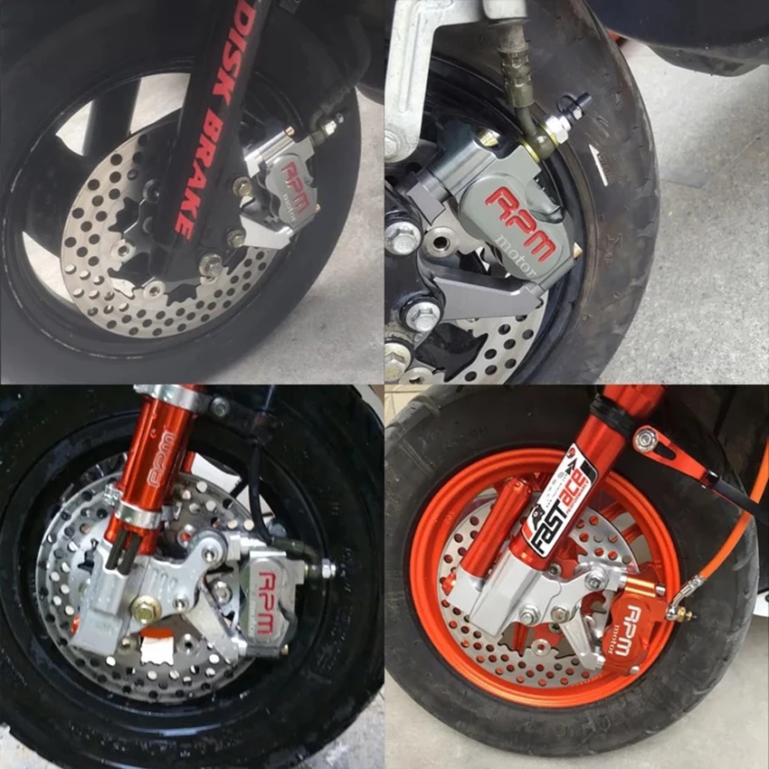 Универсальный тормозной суппорт для мотоциклов Yamaha Aerox, Nitro, RSZ JOG BWS Zuma 50 rr + 200 мм220 мм, тормозные колодки (art.: 7ac92acab) - 7ac92acab