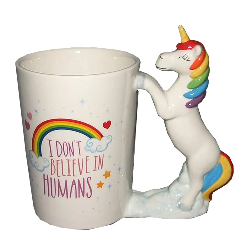 

Unicorn Designer 3D Handle Mug Hot Drink Cup Mug Wine Tea Cup Creative Gift Cup