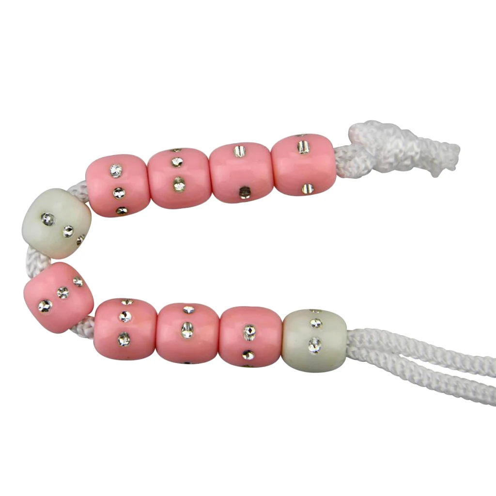 Plastic Golf Beads Stroke Shot Score Counter Keeper with Clip -Pink/White Golf Stroke Bead Score Counter