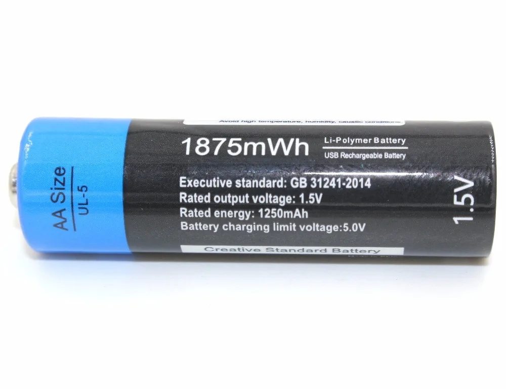 Etinesan 8 шт. 1,5 в AA 1875 mwh литий-полимерный аккумулятор USB+ микро USB зарядная Кабельная линия