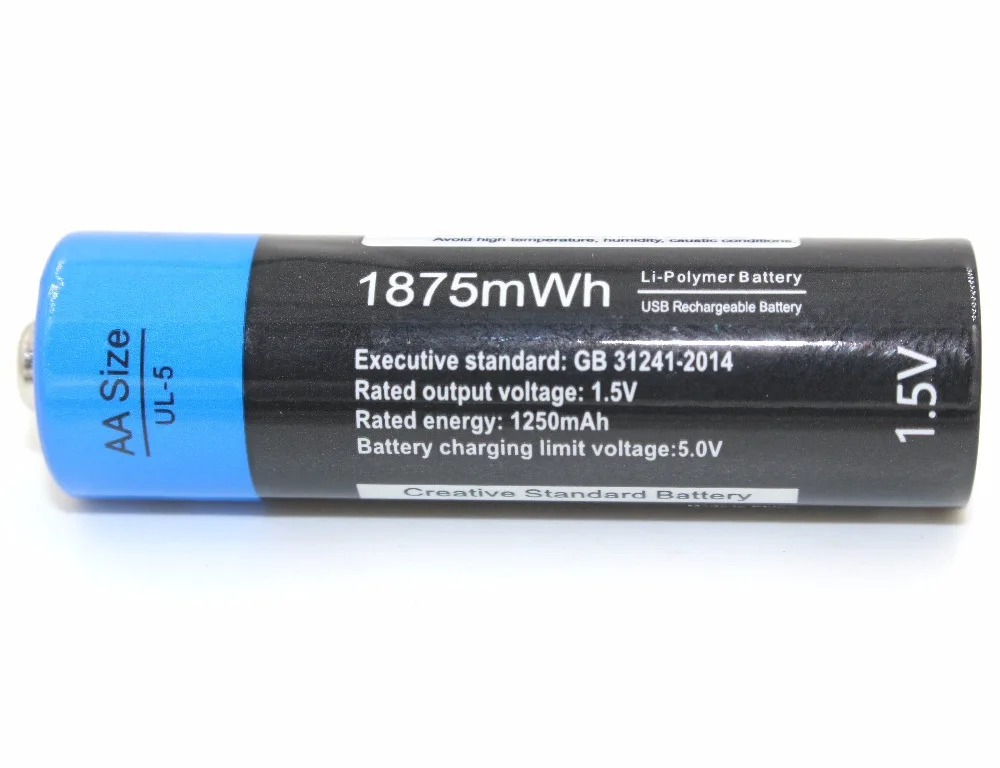 Литий полимерная аккумуляторная батарея Etinesan 8 шт. 1 5 В AA 1875mWh литий ионная USB + Micro