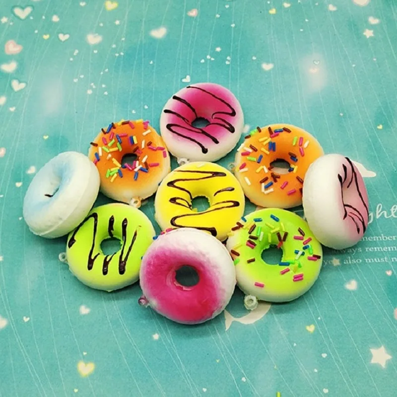 1pc 5CM Squishy Antistress Simulation Donuts Phone Straps Random Slow Rising Squeeze Gift | Игрушки и хобби