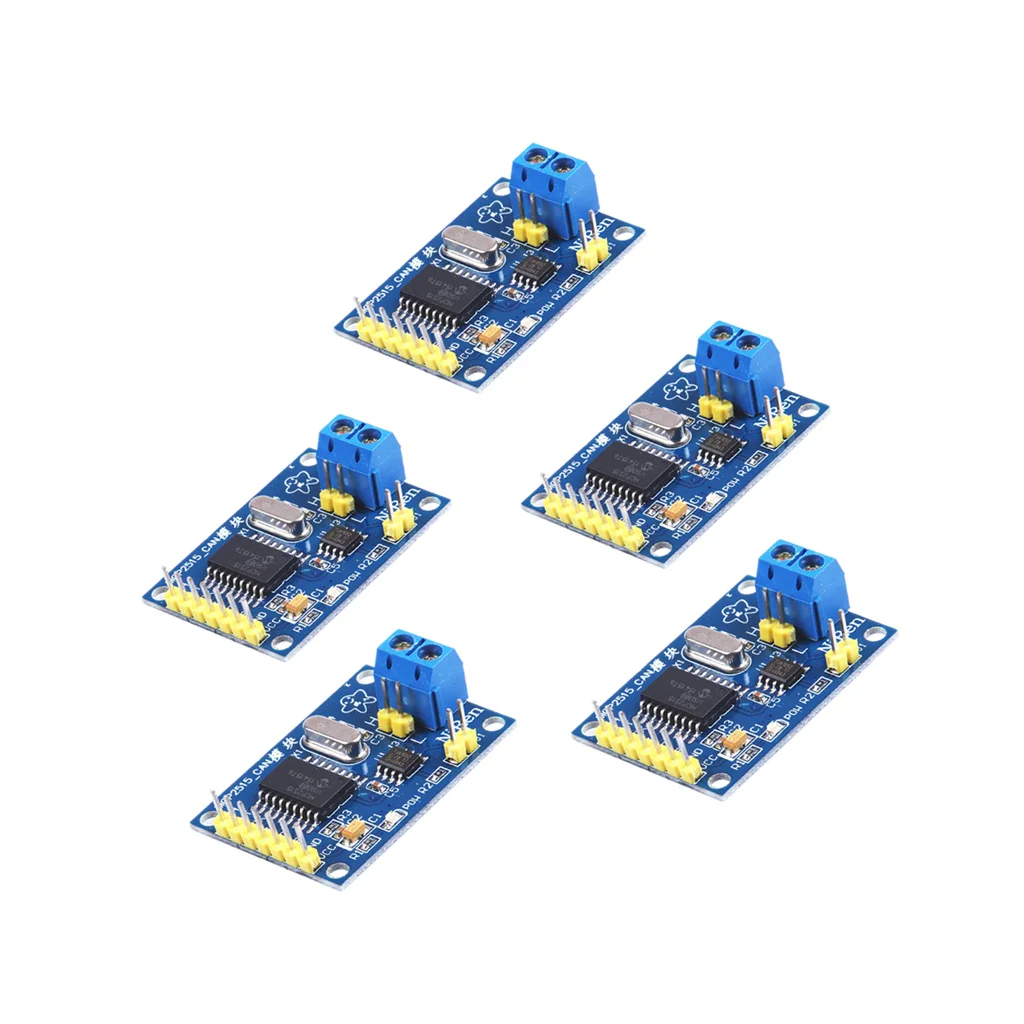 

5 Pcs MCP2515 Module CAN Bus Module TJA1050 Receiver SPI For Arduino Support CAN V2.0B specification Standard frame