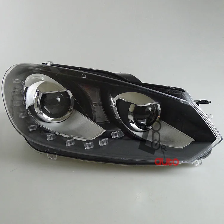 Headlight with Angel Eye and Bi-xenon Projector For  VW Golf MK6 2010-2012