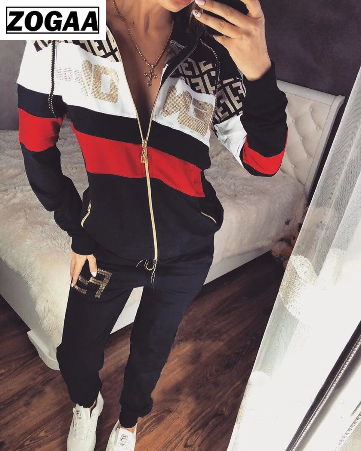 Spring Fashion 2 Piece Set Women Sport Wear Tracksuit Girls Letter Pant Suit Outdoor Casual Sweatsuit Female Outfits Streetwear Spring Fashion 2 Piece Set Women Sport Wear Tracksuit Girls Letter Pant Suit Outdoor Casual Sweatsuit Female Outfits Streetwear