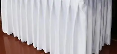 Качественная плотная атласная лицевая ткань, скатерть для свадебного стола, юбка для домашнего стола - Цвет: white