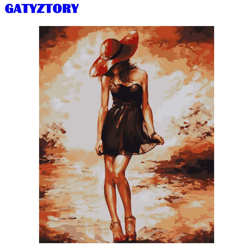 

No Frame Figure Painting Sexy Women Diy Painting By Numbers Kits Handpainted Oil Painting Unique Gift For Home Decor Artworks