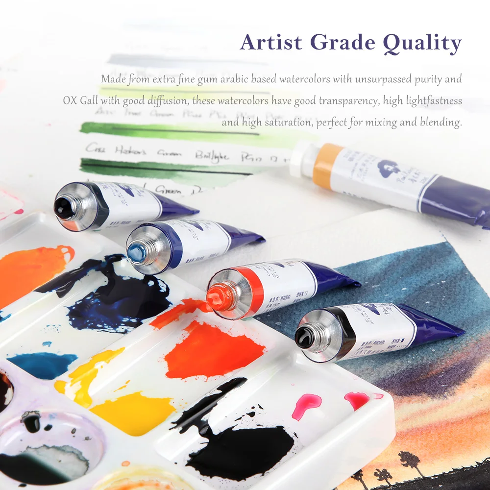 Paul Rubens художественный портативный трубчатый акварельные краски в наборе 24