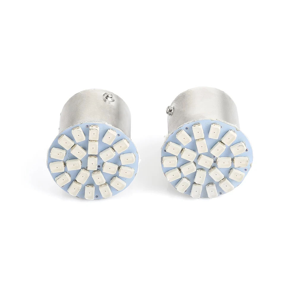 2 шт. Автомобильный светодиодный светильник T25 1157 22 SMD Canbus лампа белый красный