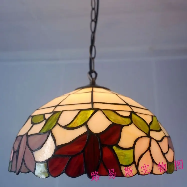 

12 inch Tiffany lamps kitchen dining room lighting Continental antique glass chandelier Nostalgic art gallery Chandelier