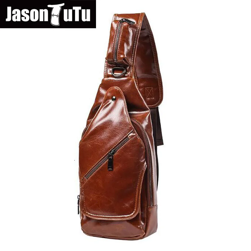 

JASON TUTU men messenger bags good quality Crazy Horse PU leather men bag 2017 Vintage brown small bag purses and handbag B304
