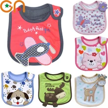 4 шт./лот; Детские хлопковые нагрудники для девочек и мальчиков; Детские Водонепроницаемые нагрудники с рисунками из мультфильмов; нагрудник для кормления; Одежда для новорожденных; фартук; CN