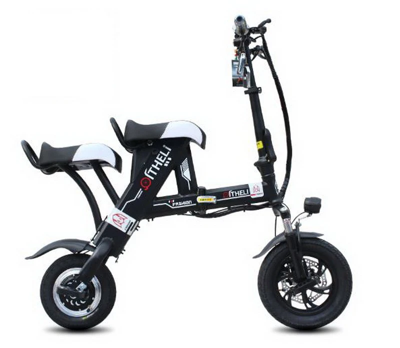 Perfect Venividivici Super light Mini-electric bike with Basket folding female small electric car lithium battery adult scooter 25