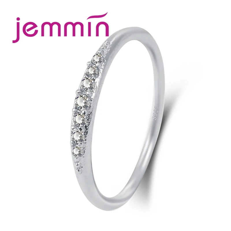 

Exquisite Simple Luxurious AAA White CZ Stone 925 Sterling Silver Ring Tail Ring Women Female Men's Ring Jewelry Gift