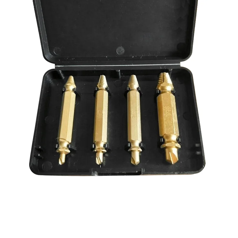 

Titanium-plated screw extractor/removal tool for broken sliding teeth/titanium-plated double-ended screw extractor