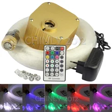 CREE chip 16W RGBW twinkle 28key RF remote LED Fiber Optic Star Ceiling Lights Kit 4m(0.75+1.0+1.5mm) optical fiber+Crystal