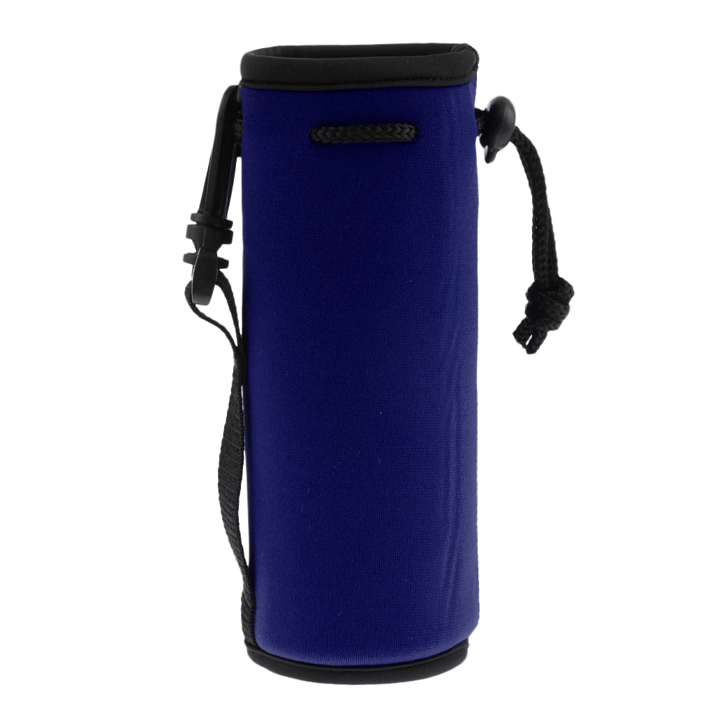 2pcs Neoprene Insulated Water Drink Bottle Cooler Carrier Cover Orange+Navy, Lightweight and Handy to Use