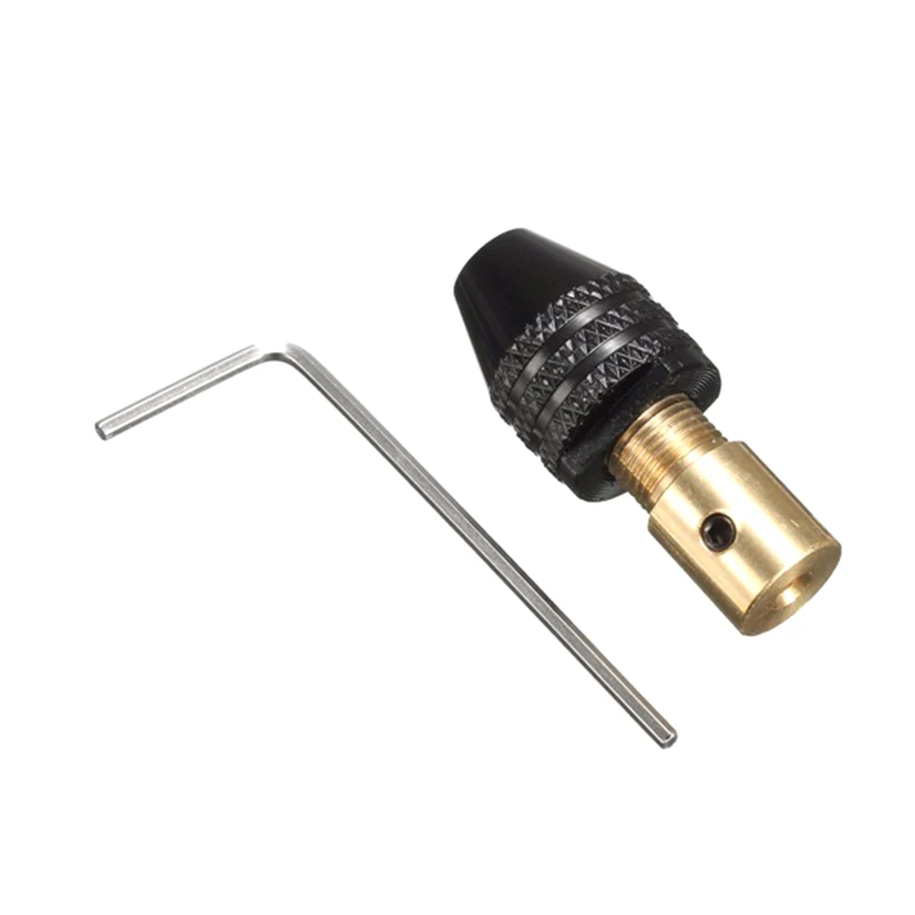 

Fixture Accessories With Wrench Brass Center Shaft Small Mini Drill Chuck Home Tool Durable Three-jaw Head Clamp 0.3-3.5mm