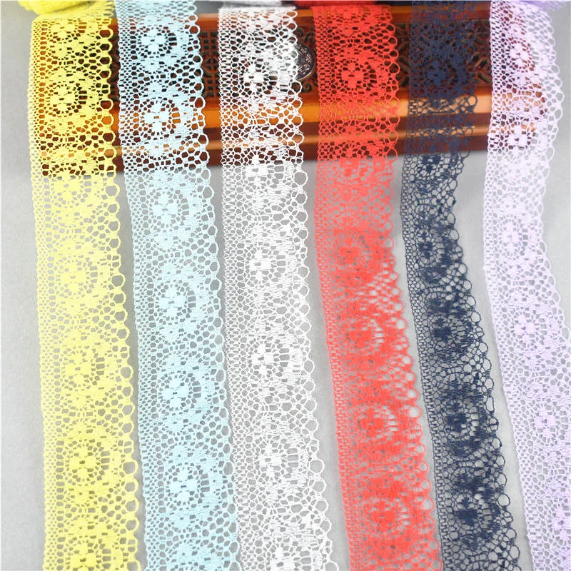 Lace Ribbon Lace Fabric Lace Sewing Supplies Lace Accessories Lace Sewing Accessories Lace Garment Accessories 10yards 15Colors Lace Ribbon Tape 40MM diy african lace fabric Sewing Net Cord Embroidered Wedding dress Handicraft accessories