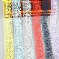 Buy 10 Yards 15 Colors Lace Ribbon Tape 40 MM African Lace Fabric Sewing Net Cord Embroidered Wedding Dress Handicraft Accessories Online - Image 6