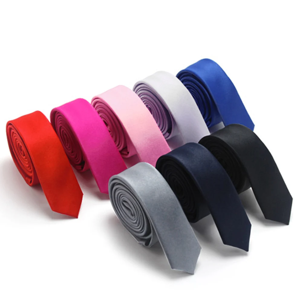 7 цветов Мужской расслабляющий чистый цвет тонкий узкий стрела тонкий галстук галстуки