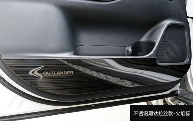 Для MITSUBISHI outlander 2013- нержавеющая сталь 4 шт декоративные двери анти-удар панели декоративные автомобильные наклейки аксессуары