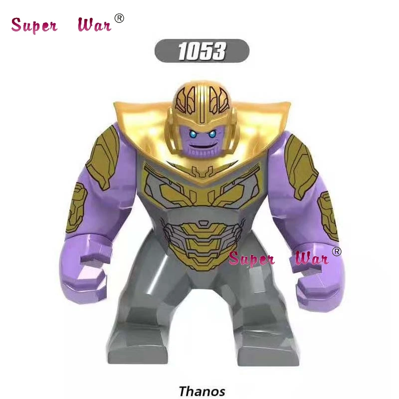 

Single Super Heroes New Thanos Marvel Avengers 4 Endgame Thor Iron Man Captain America Hulk rocket building blocks Kids Toys