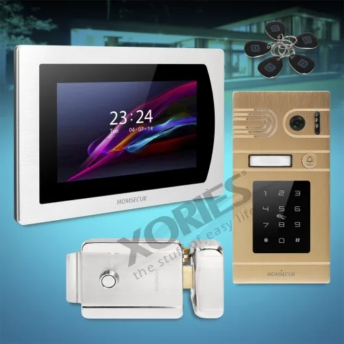 

HOMSECUR 7" Wired Hands-free Video&Audio Smart Doorbell+Aluminium Alloy Camera BC071-G+BM717-S