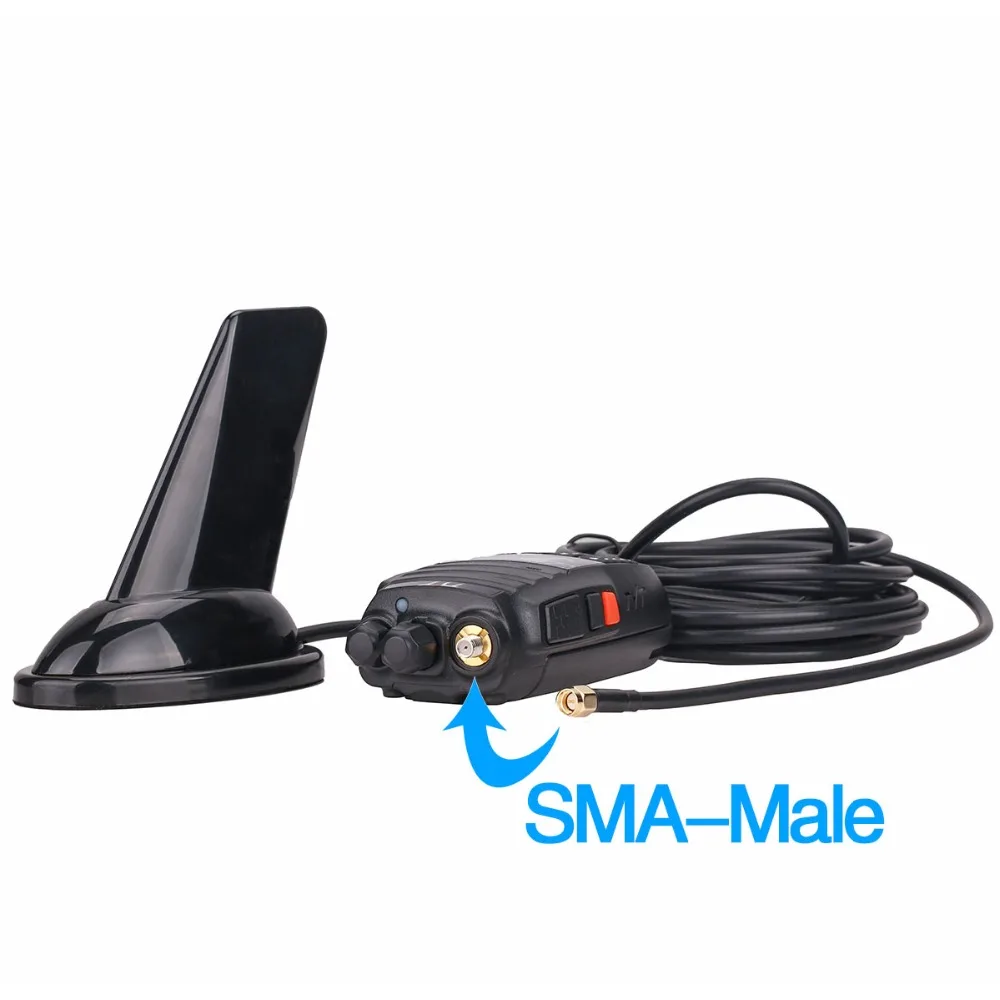 ABBREE плавник акулы Dual Band SMA-M мужской антенна для Yaesu Vertex VX-3R VX-7R TYT TH-UV8000D MD-380 MD-390 Walkie Talkie