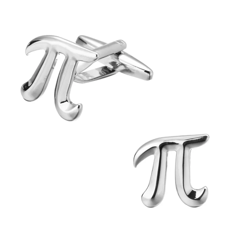 

Silvery Cufflinks PI fashion men's shirts Cufflinks mathematical symbols
