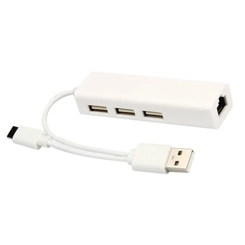

Adroit drop shipping USB 3.1 Type C USB 2.0 Multiple 3Ports Hub with Ethernet Network LAN Adapter For PC Laptop 2017 New 30S7430