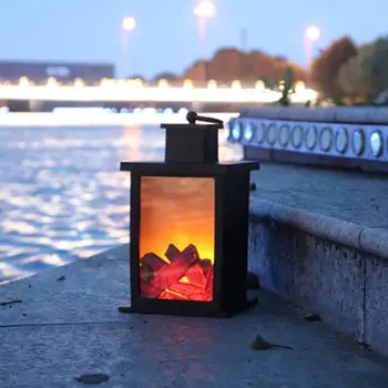 

Flame Effect LED Light Decorative Table Lamp Portable Nightlight Battery Operated
