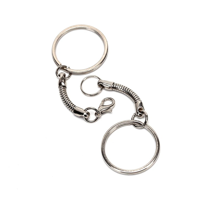 10pcs Snake Chain Key Rings Silver DIY Jewelry Findings Craft Jewelry Handmade Accessories HOT
