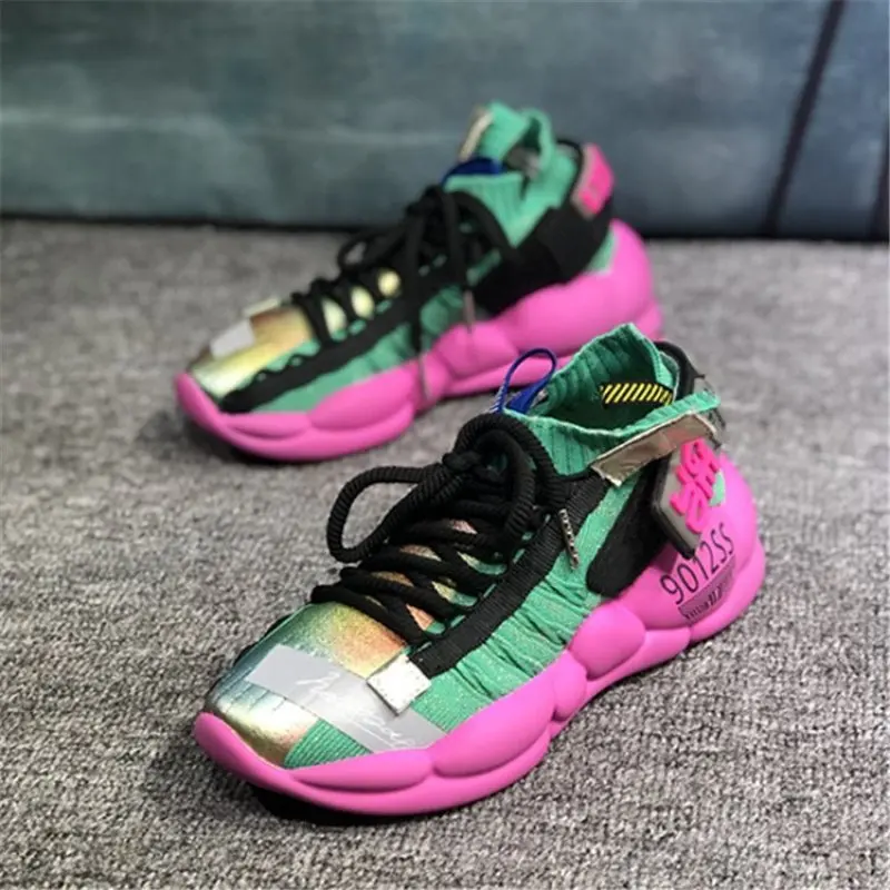 Goede Vrouwen Chunky Sneakers Platform 5cm Dikke Zool Dames Casual Vulcaniseer Schoenen Web Celebrity Vader vrouwelijke mode Sneakers Designer