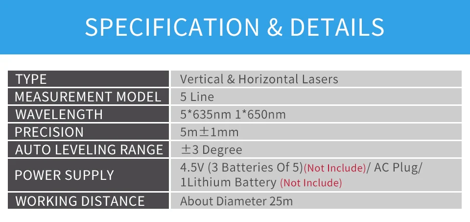GOXAWEE лазерный уровень, 360 градусов, перекрестная линия, вращающийся уровень, измерительные приборы, 5 линий, 6 точек, для строительных инструментов