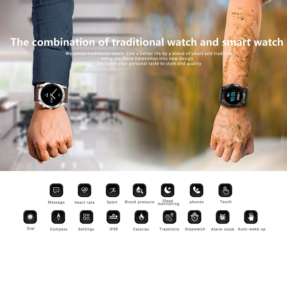 S10 Смарт-часы для мужчин IP68 1," HD дисплей напоминание сердечного ритма компас спортивные Смарт-часы для Ios Iphone huawei xiaomi samsung телефон