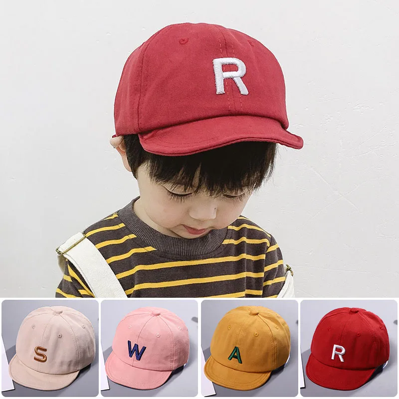 Letter Baby Hat Baseball Cap Kids Baby Boy Girl Sun Hat Adjustable Summer Children Snapback Hip-Hop Hat Casquette Enfant