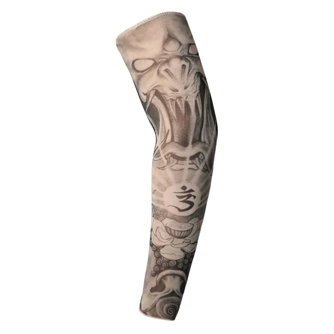 Новая модная Татуировка теплый рукав Мужская УФ-защита Открытый Временная подделка рукав с татуировками Теплее рукава Mangas