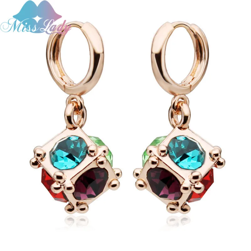 Женские винтажные Разноцветные серьги гвоздики с кристаллами|fashion stud earrings|stud