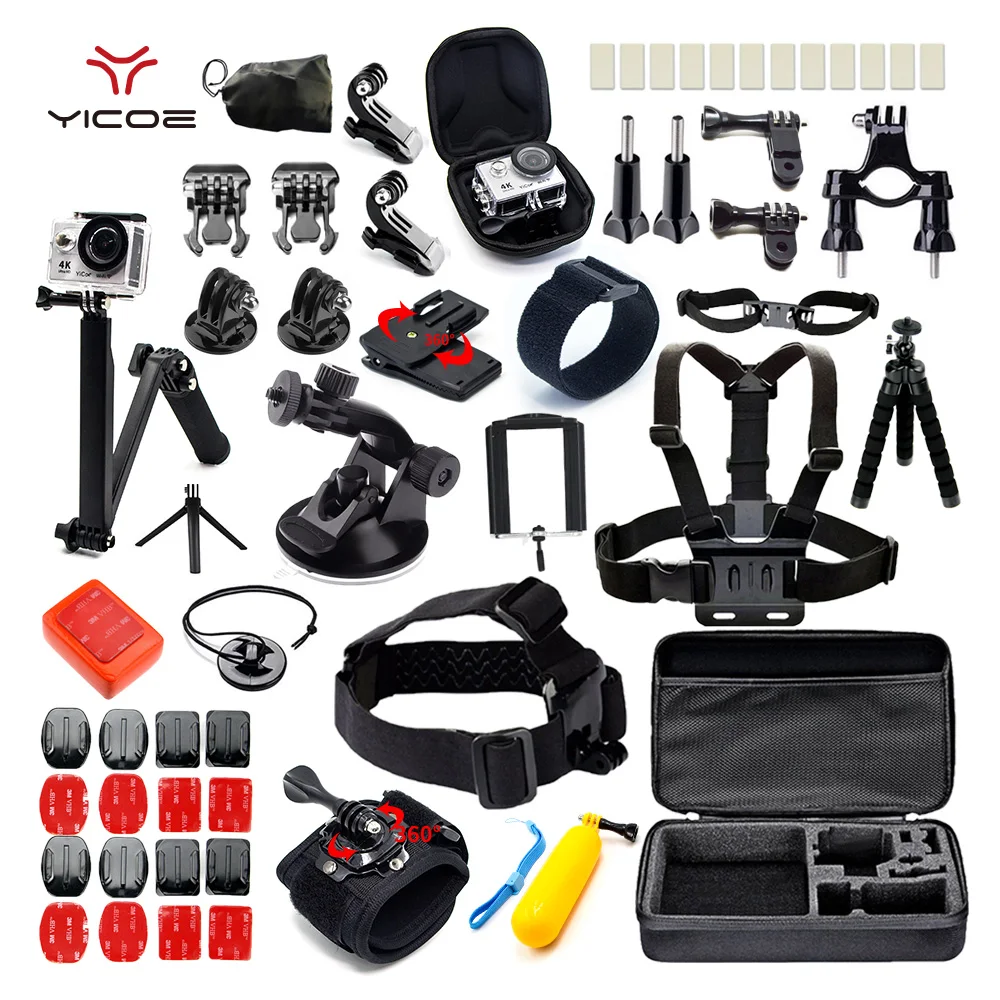 Buy Cheap Kit Case Tripod Strap Mount Monopod for Gopro Accessories for Go Pro Hero Session 5 4 3 SJCAM SJ6 SJ7 Xiaomi yi 4k Sport Camera