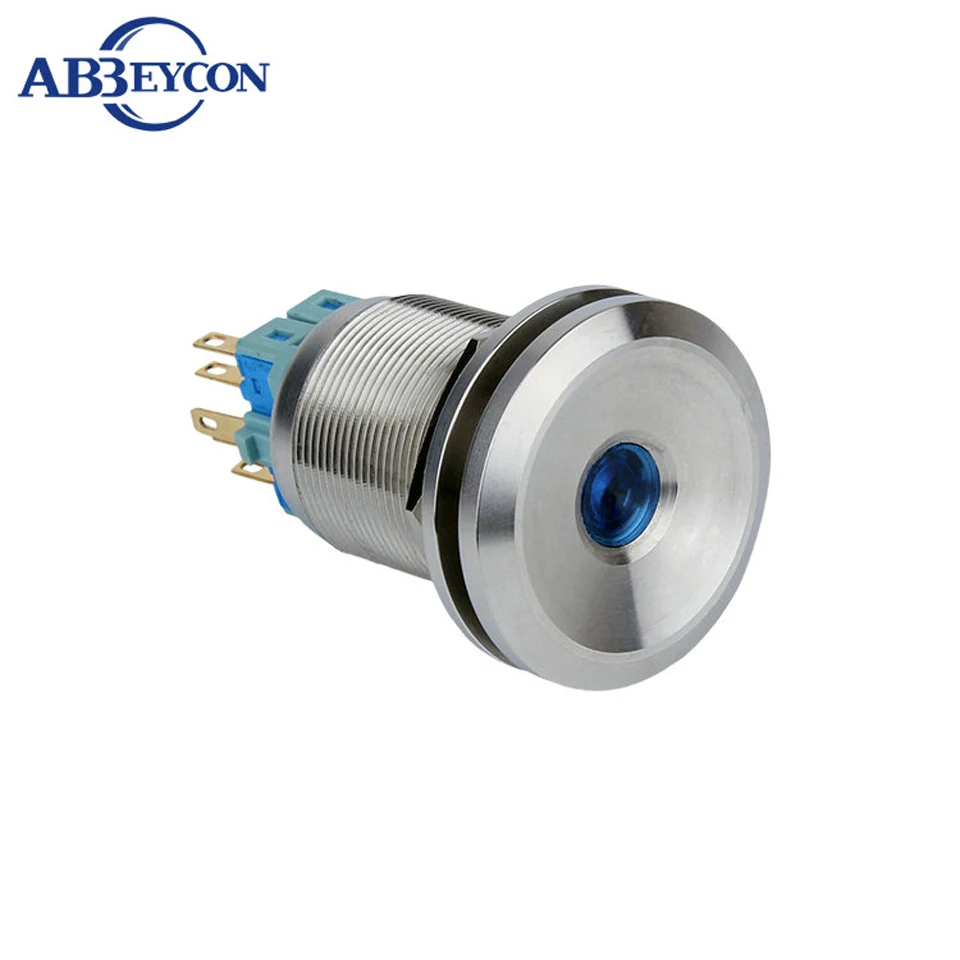 22mm Toilet Switch Stainless Steel Momentary Point Dot LED Light Led