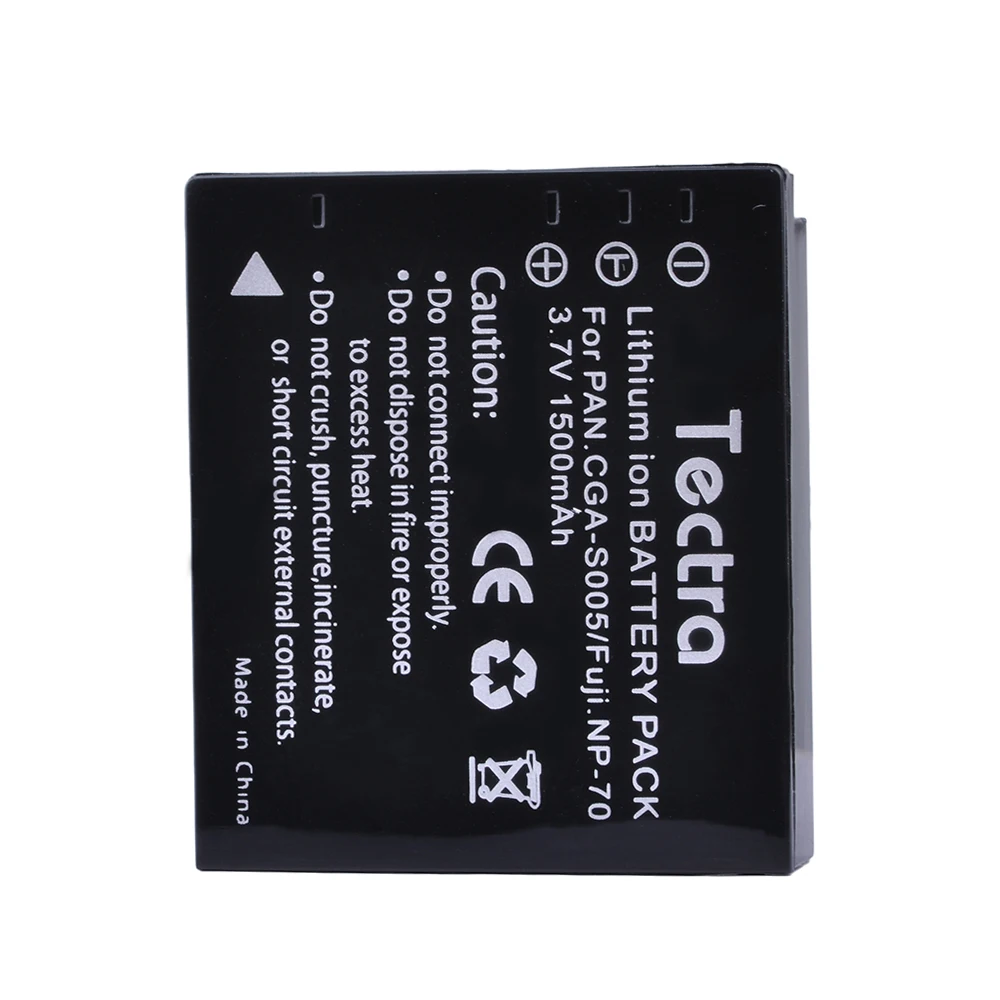 Tectra 1PC CGA S005 3 7 V/1500mAh Аккумулятор для камеры PANASONIC DMW BCC12 FX9 FX10 FX12 FX50 FX150 LX1 LX2|camera