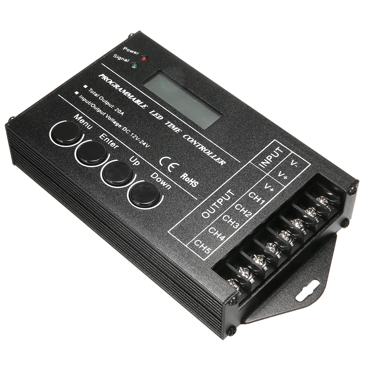 Multi-function LED Time Controller RGB LED Light Programmable 5 channels DC12-24V 20A  Home Tool Plant Grow
