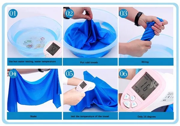 Many Colors Ice Towel Utility Enduring Instant Cooling Towel Heat Relief Reusable Chill Cool